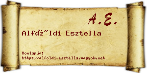 Alföldi Esztella névjegykártya